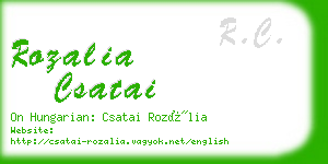 rozalia csatai business card